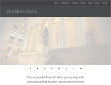 Tablet Screenshot of federalhall.org